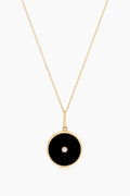 BALIA BLACK ENAMEL NECKLACE BY THATCH