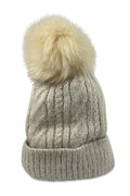 CLASSIC CABLE LINED POM BEANIE