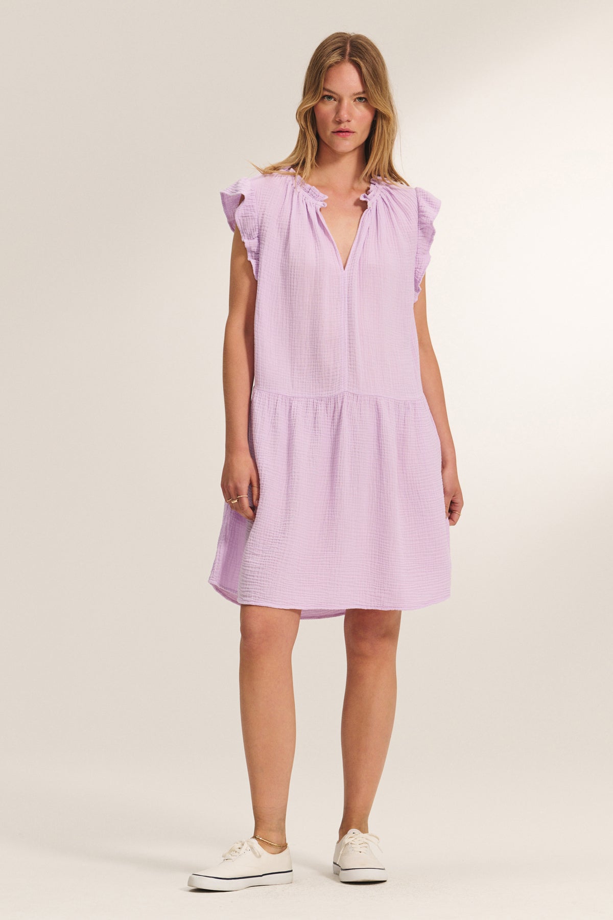 ANNIE COTTON GAUZE DRESS