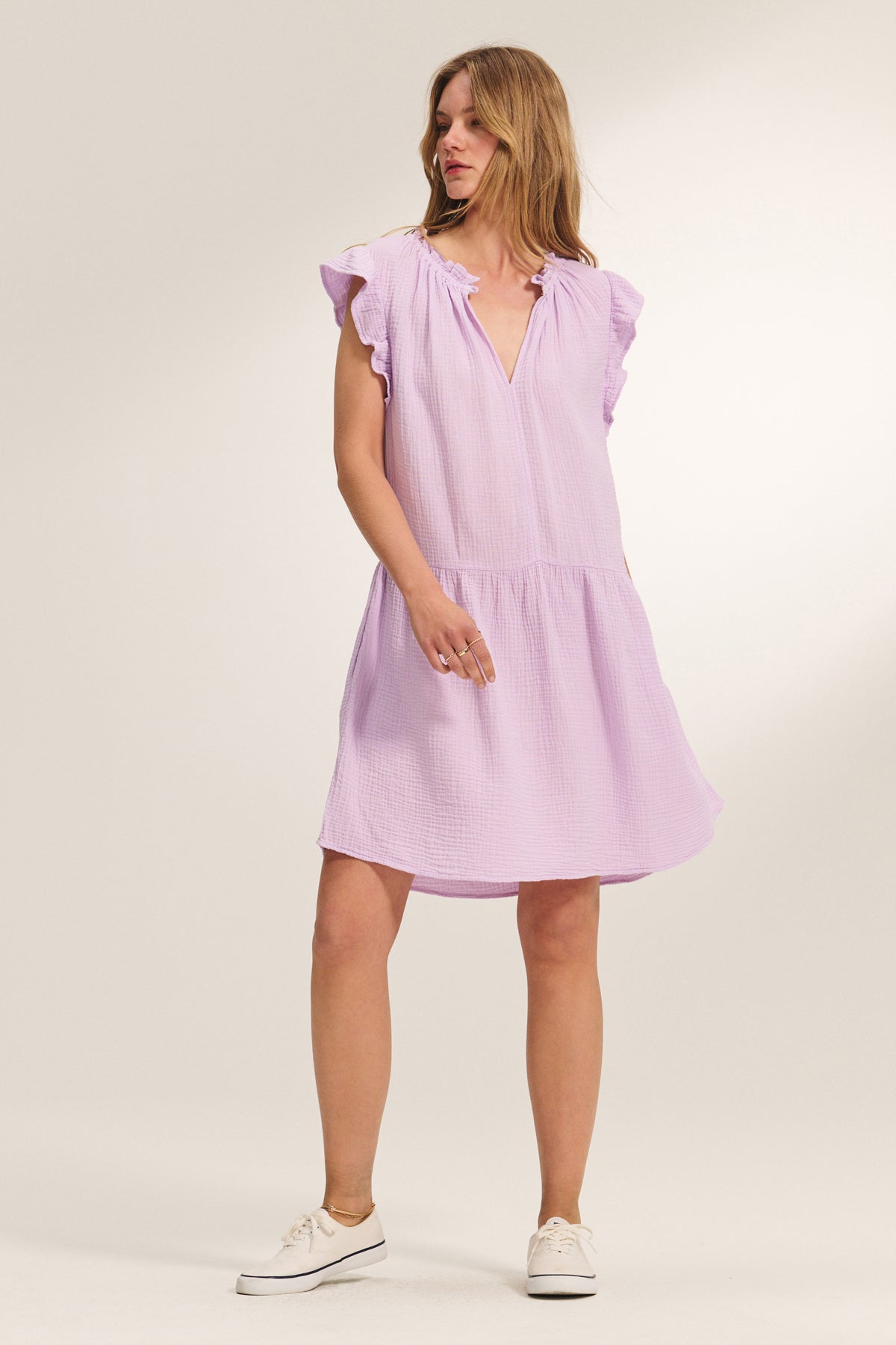 ANNIE COTTON GAUZE DRESS