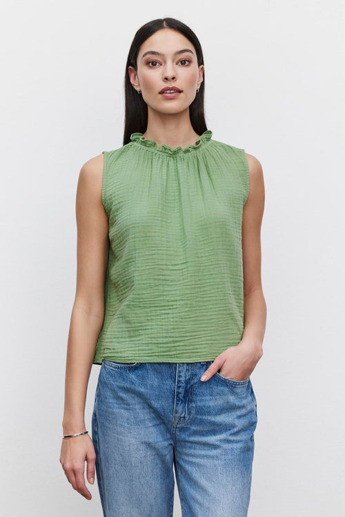 BIANCA COTTON GAUZE TANK TOP