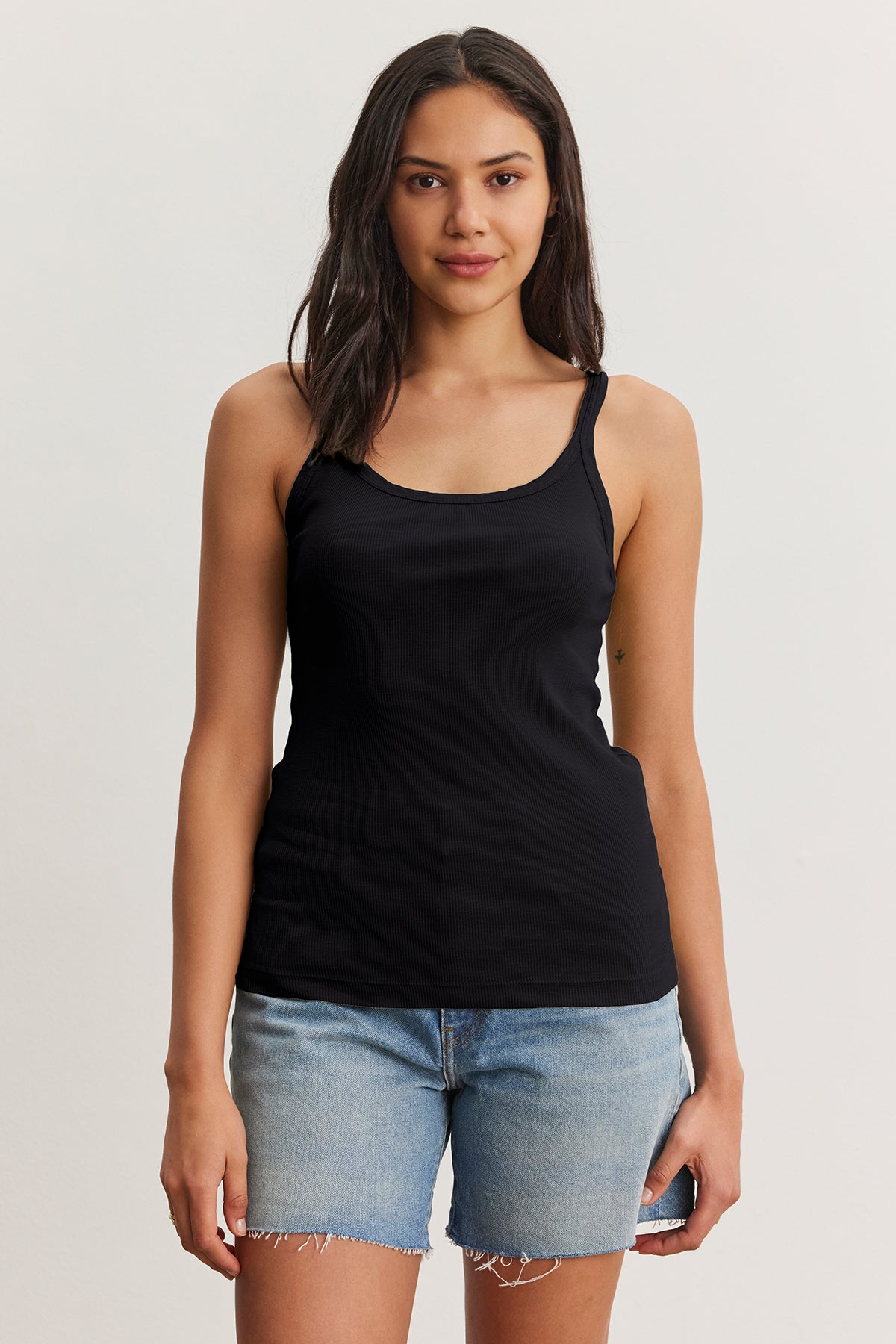 ALIZA RIBBED COTTON LAYERING TANK