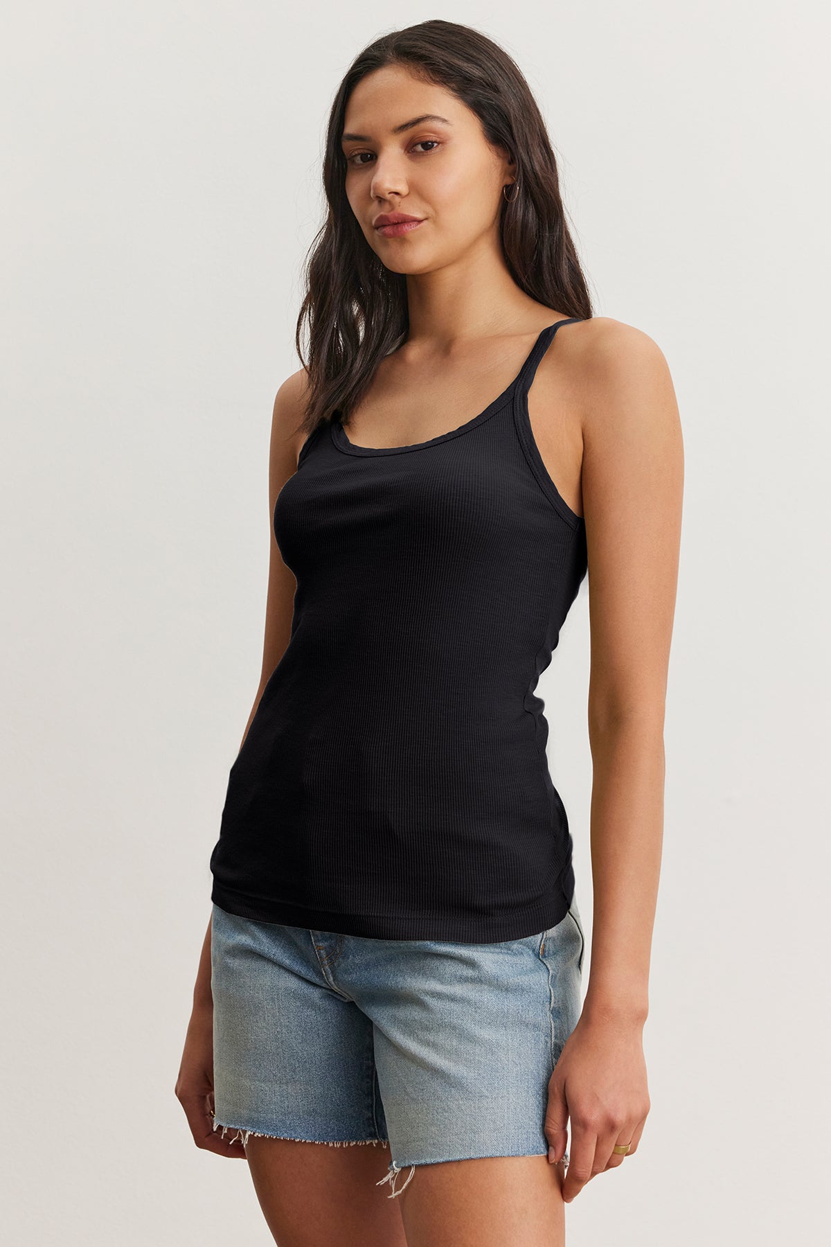ALIZA RIBBED COTTON LAYERING TANK
