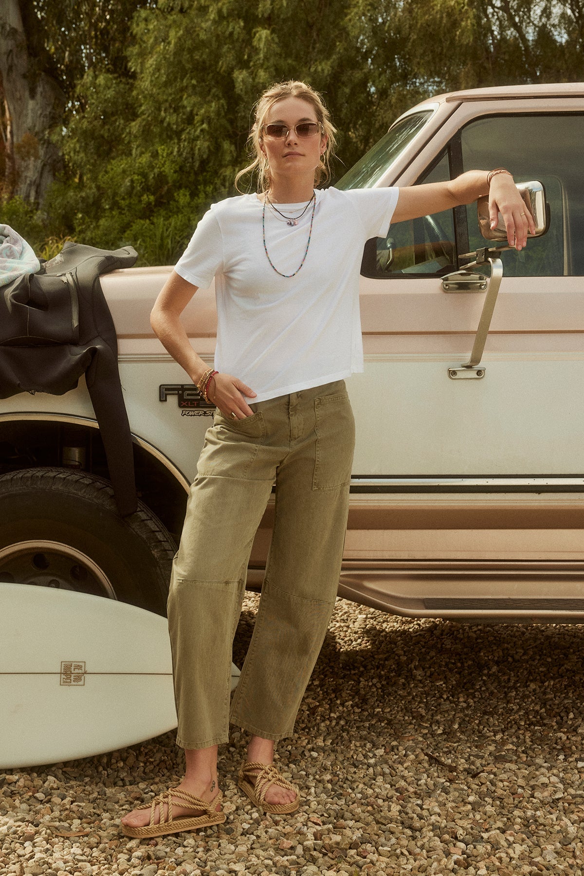BRYLIE SANDED TWILL UTILITY PANT