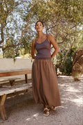 INES SILK COTTON VOILE SKIRT
