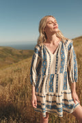 KALLY JACQUARD TIERED DRESS