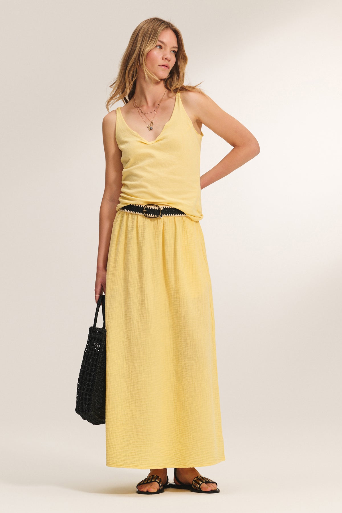 CELESTE COTTON GAUZE SKIRT