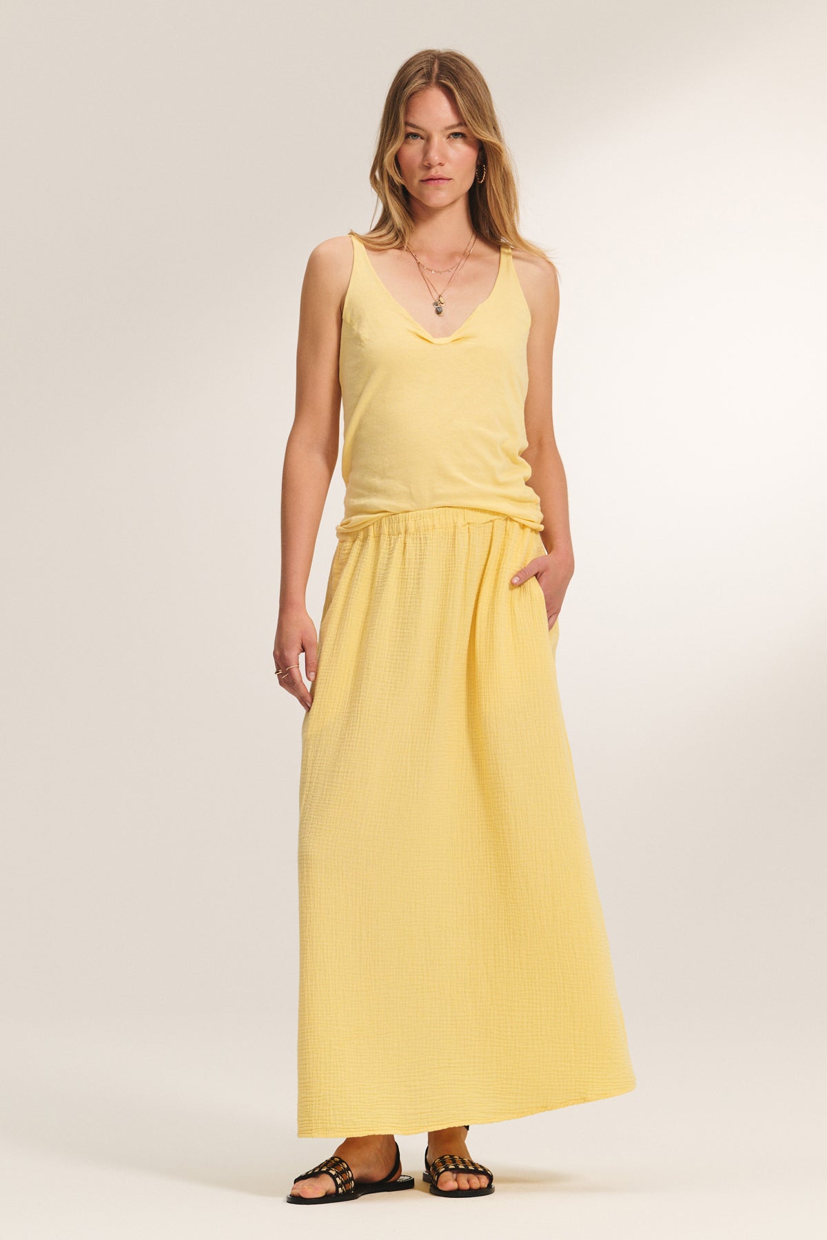 CELESTE COTTON GAUZE SKIRT