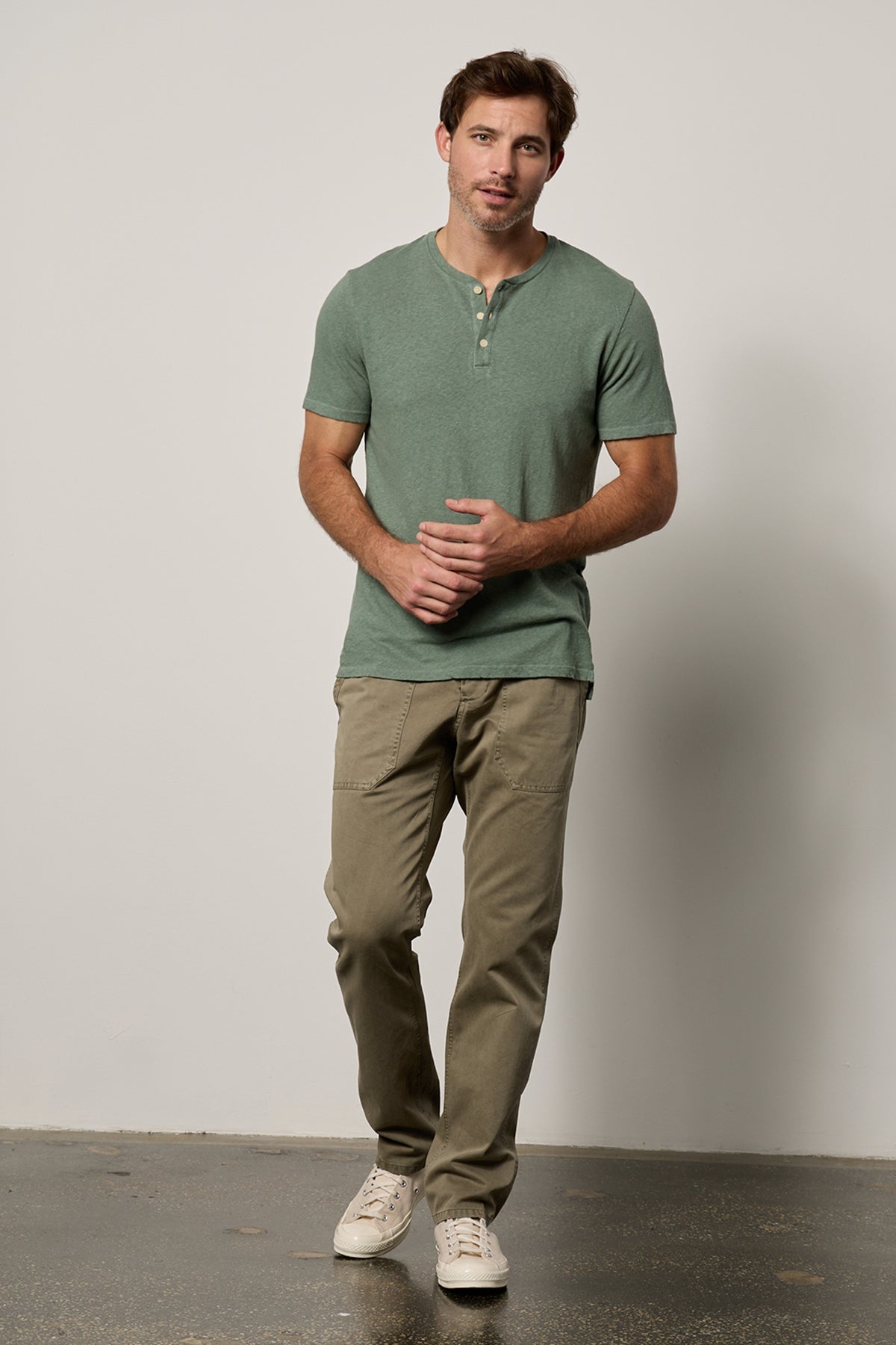 LIONEL LINEN BLEND HENLEY