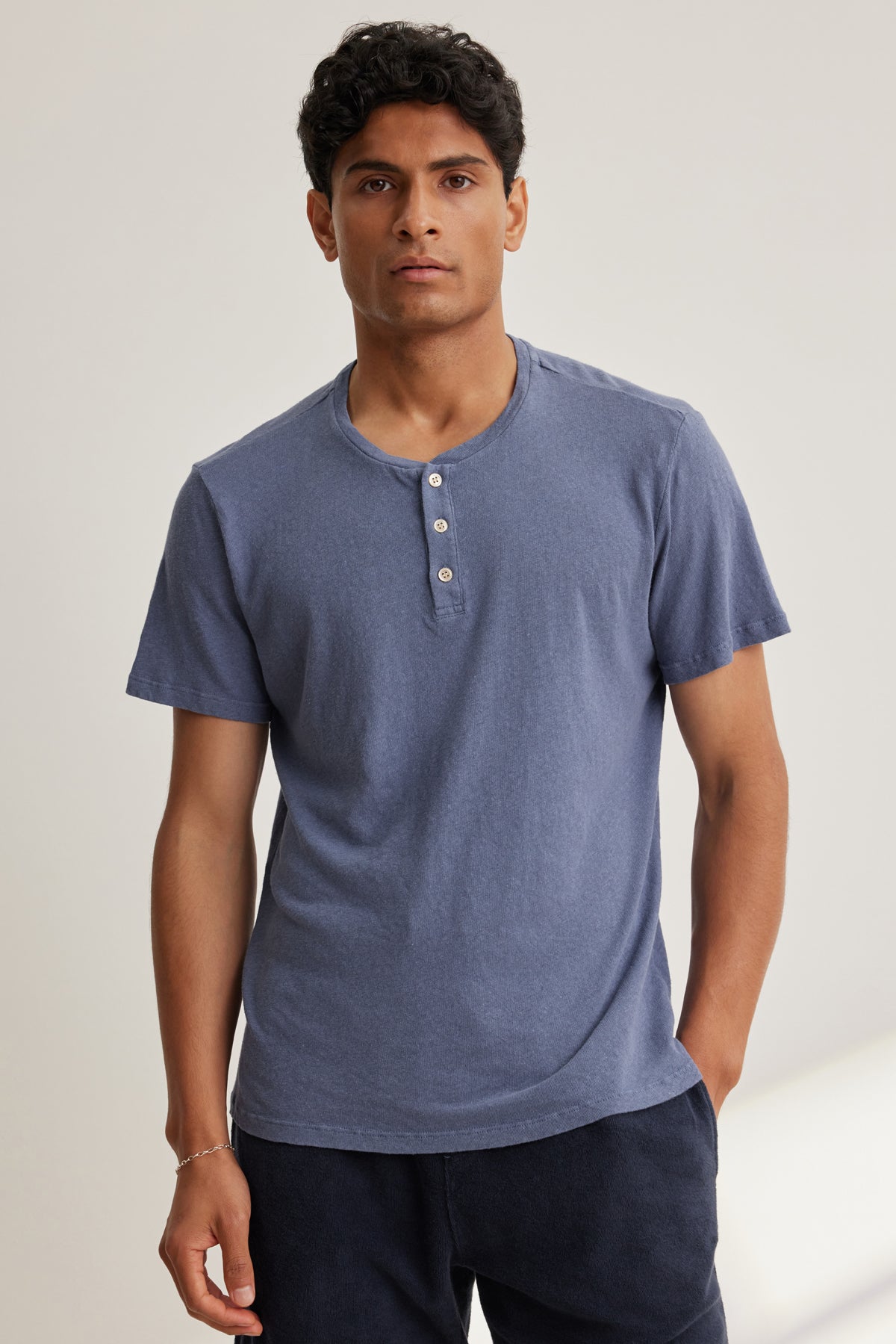 LIONEL LINEN COTTON HENLEY