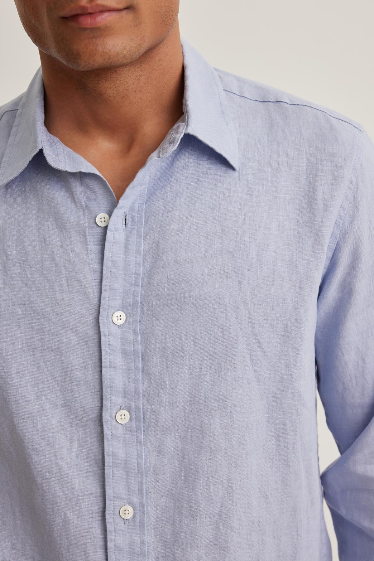 CARUSO LINEN BUTTON-UP SHIRT