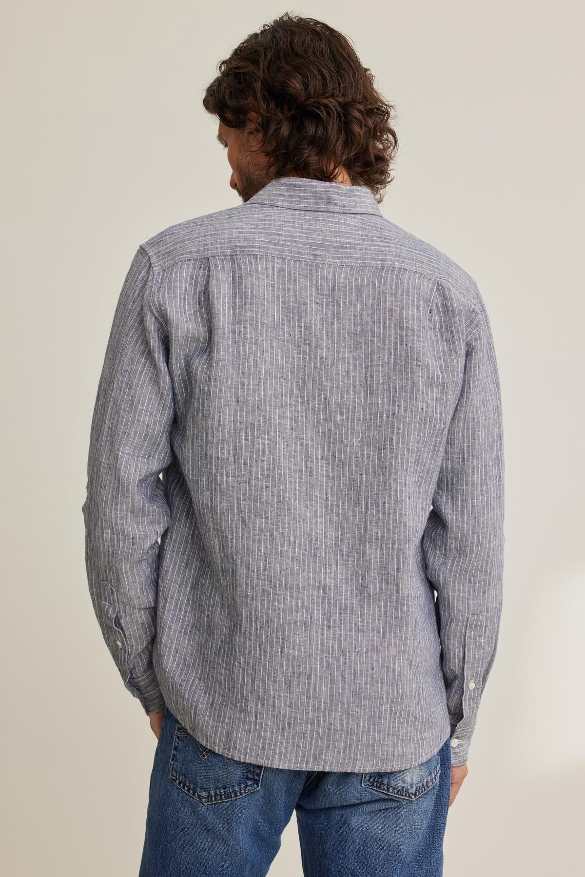 CARUSO LINEN BUTTON-UP SHIRT