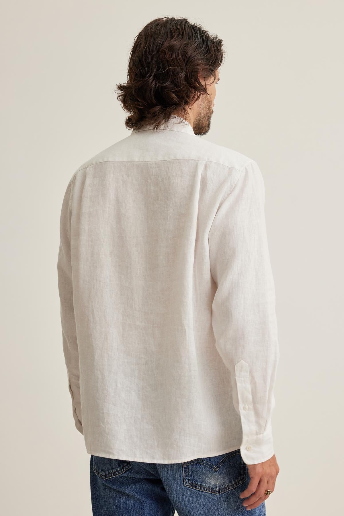 CARUSO LINEN BUTTON-UP SHIRT