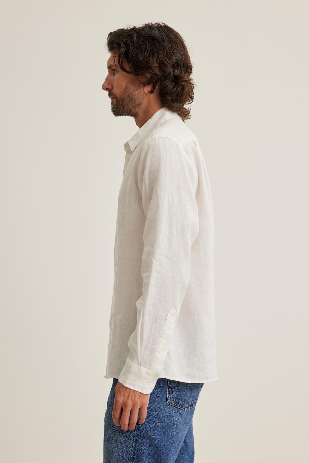 CARUSO LINEN BUTTON-UP SHIRT