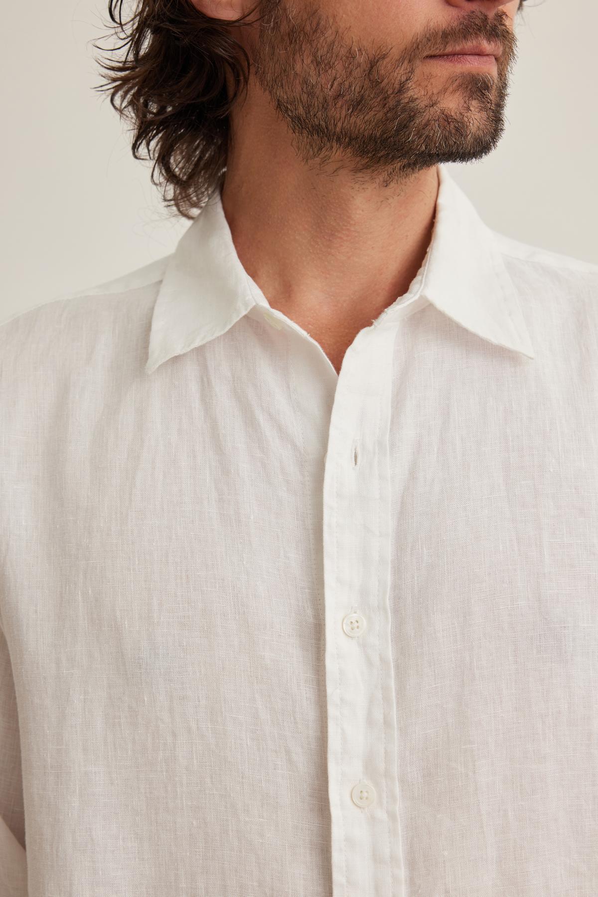 CARUSO LINEN BUTTON-UP SHIRT