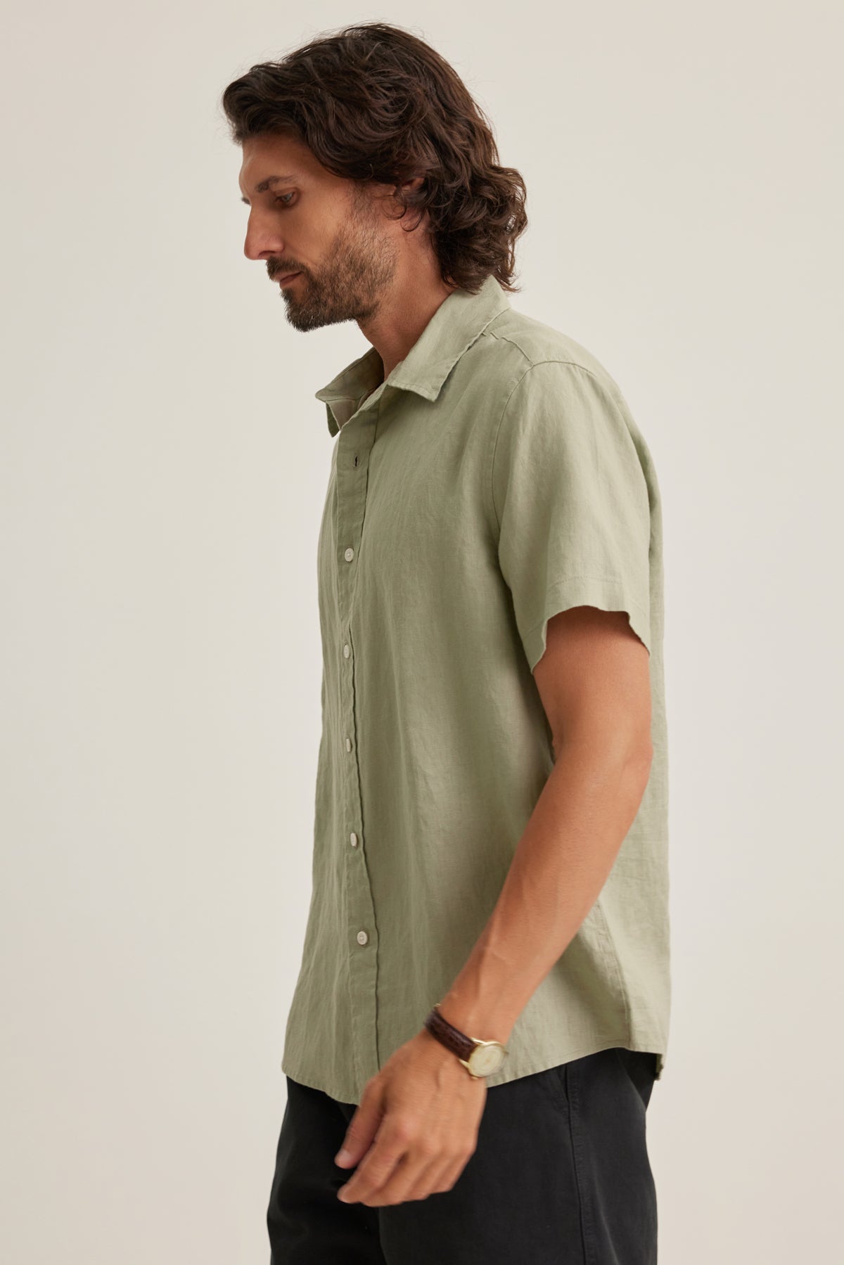 MICAH LINEN BUTTON-UP SHIRT