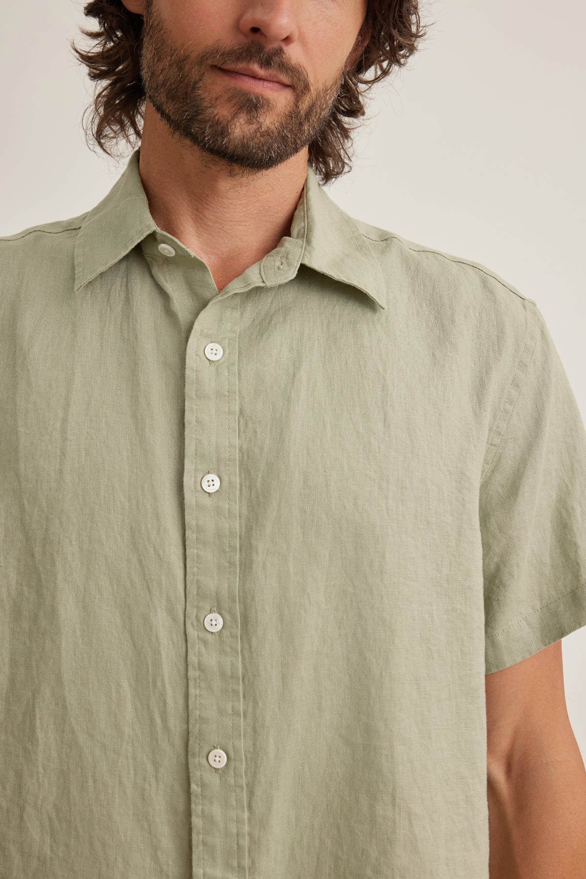 MICAH LINEN BUTTON-UP SHIRT