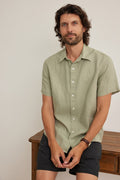 MICAH LINEN BUTTON-UP SHIRT