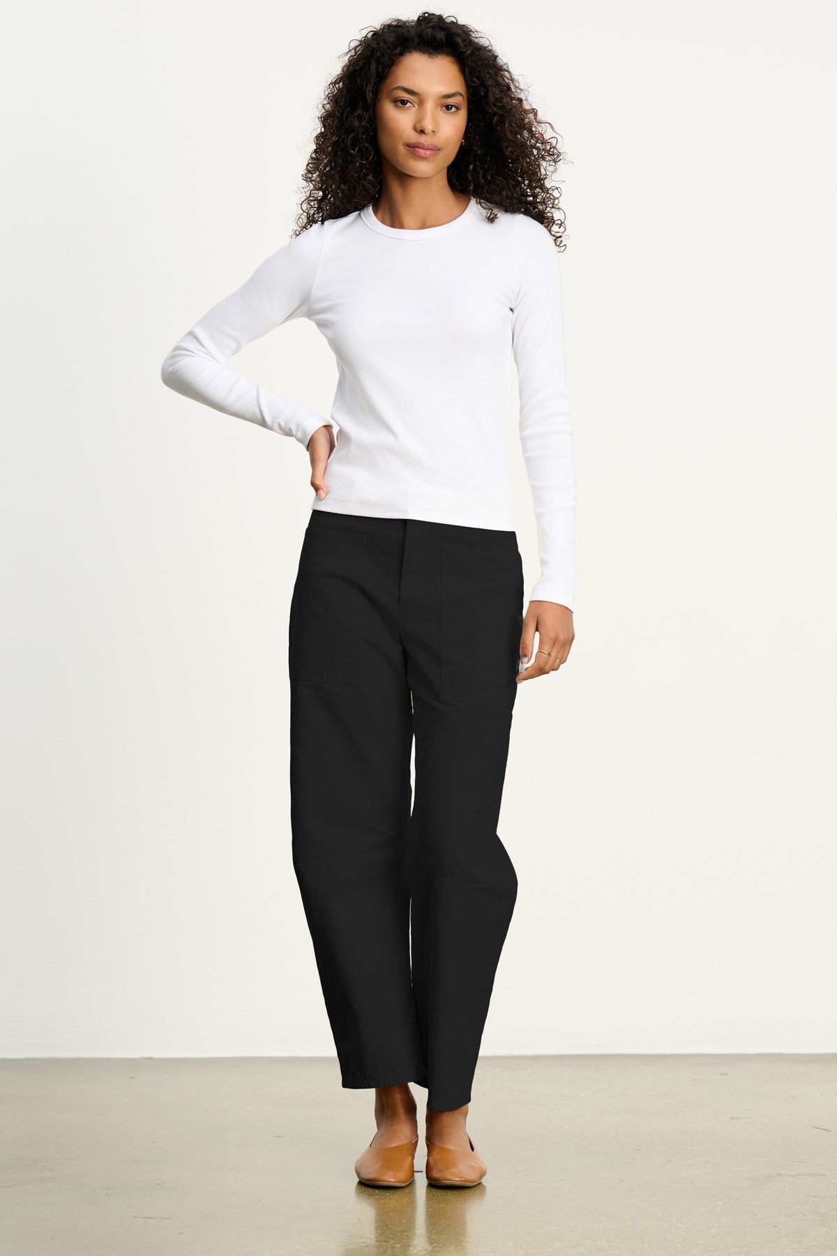 BRYLIE SANDED TWILL UTILITY PANT