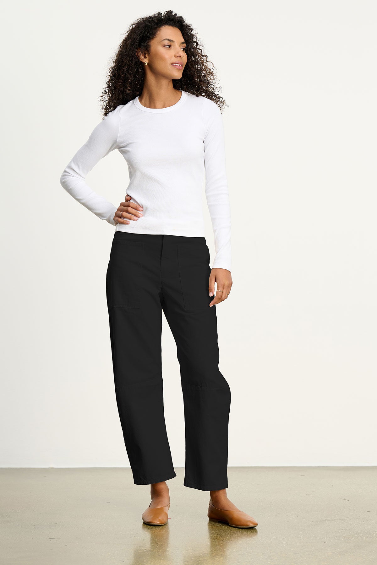 BRYLIE SANDED TWILL UTILITY PANT