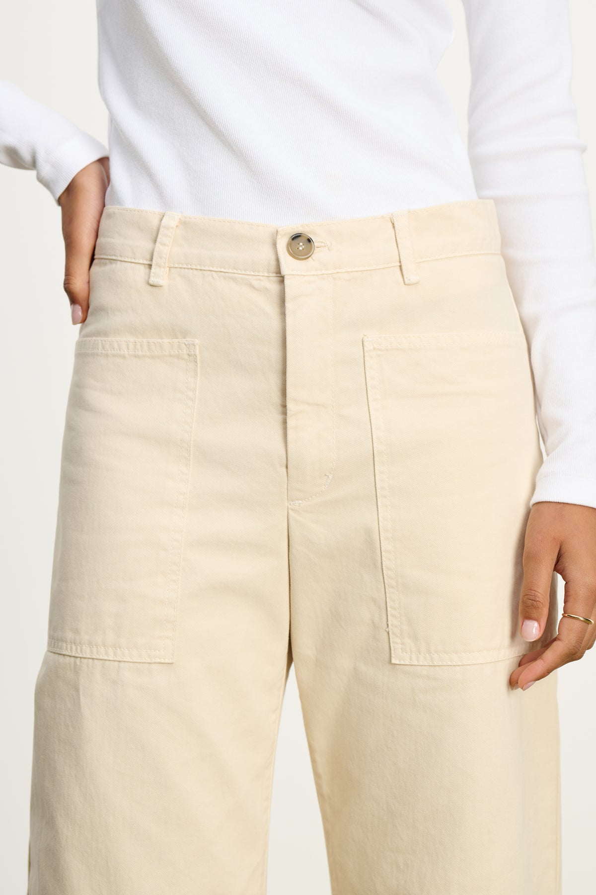 BRYLIE SANDED TWILL UTILITY PANT