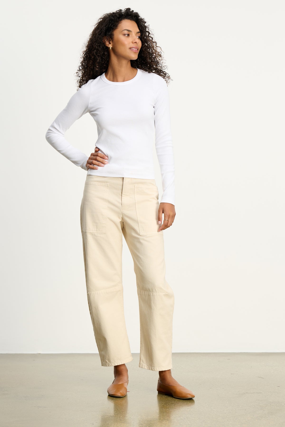 BRYLIE SANDED TWILL UTILITY PANT