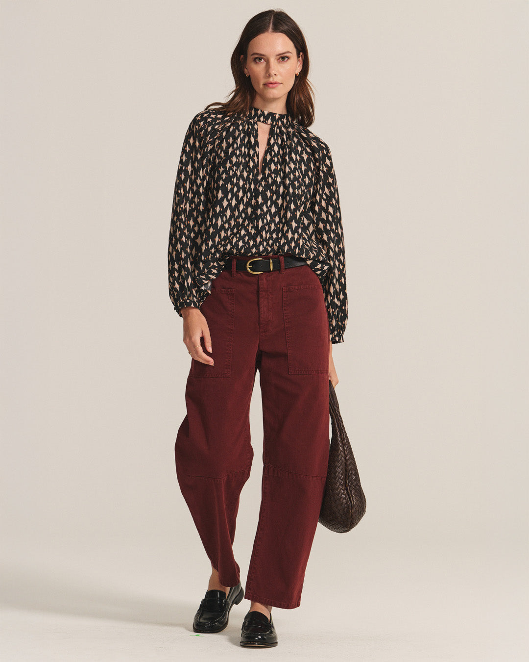 BRYLIE SANDED TWILL UTILITY PANT