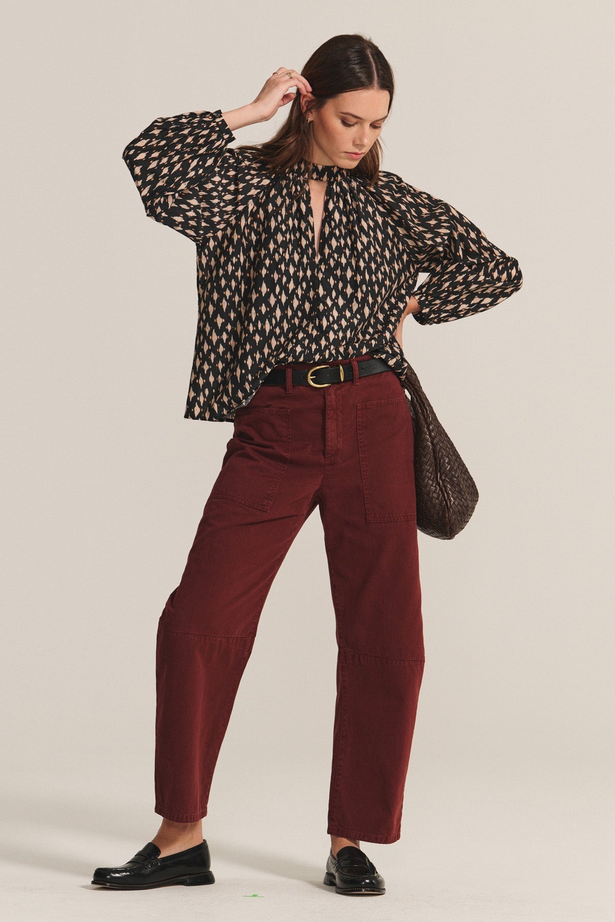 BRYLIE SANDED TWILL UTILITY PANT