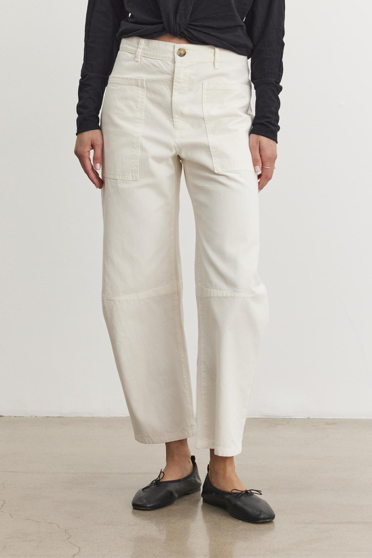 BRYLIE SANDED TWILL UTILITY PANT