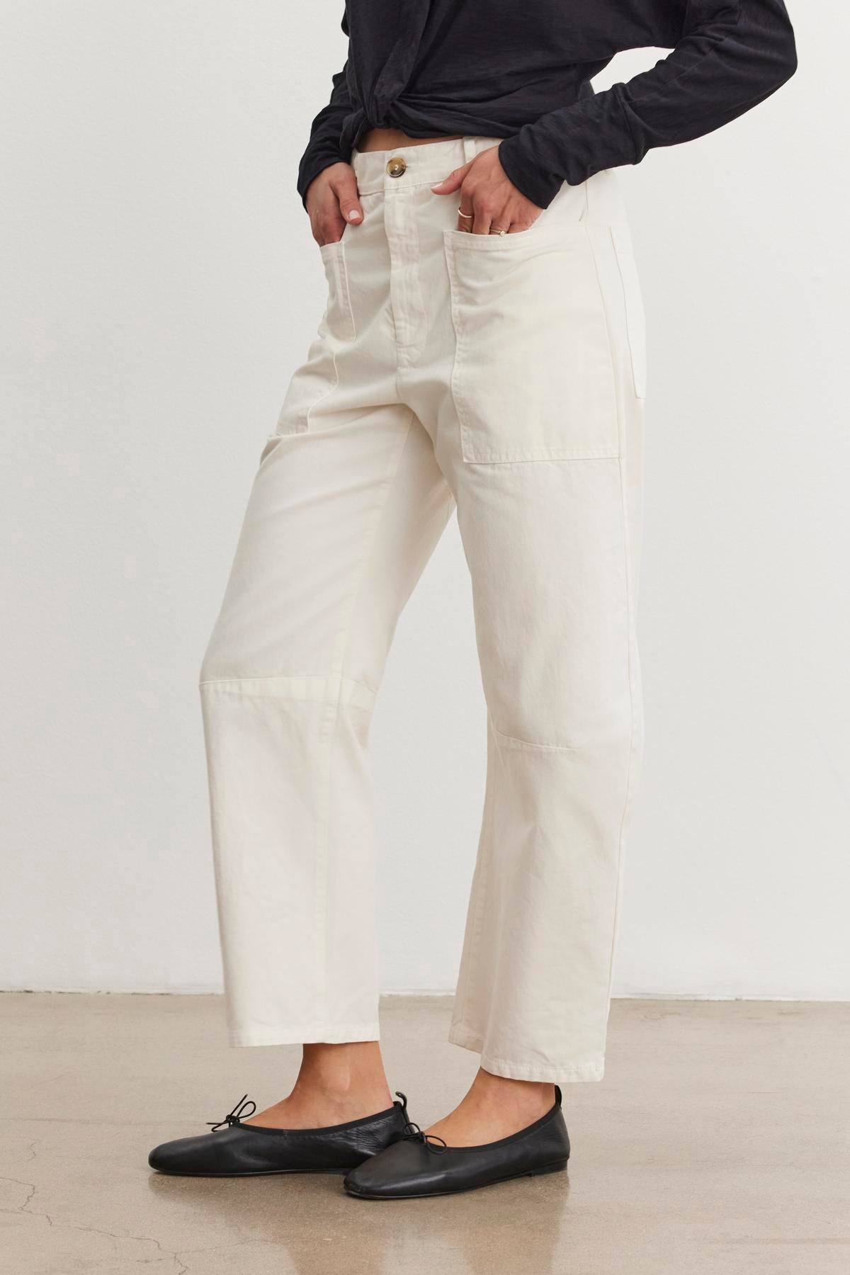 BRYLIE SANDED TWILL UTILITY PANT