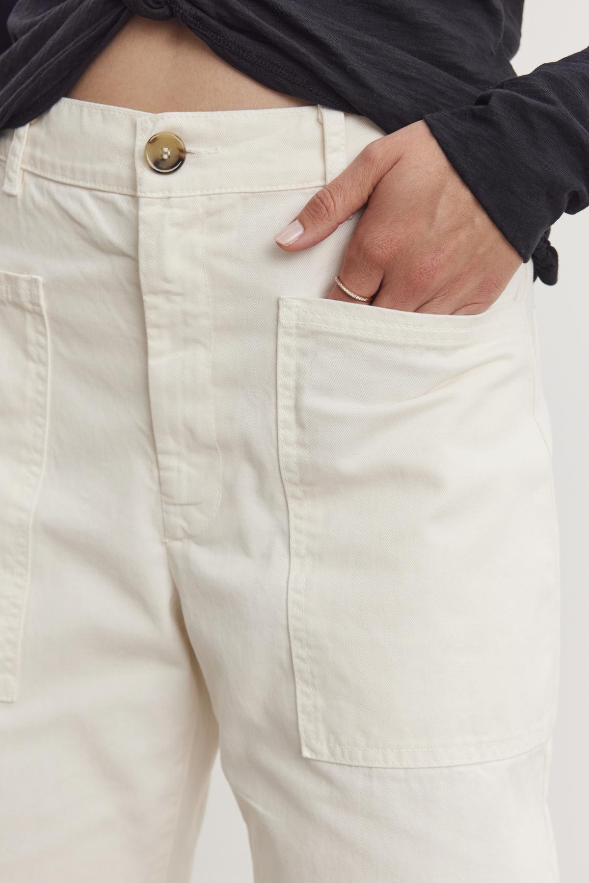 BRYLIE SANDED TWILL UTILITY PANT