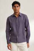 CARUSO LINEN BUTTON-UP SHIRT