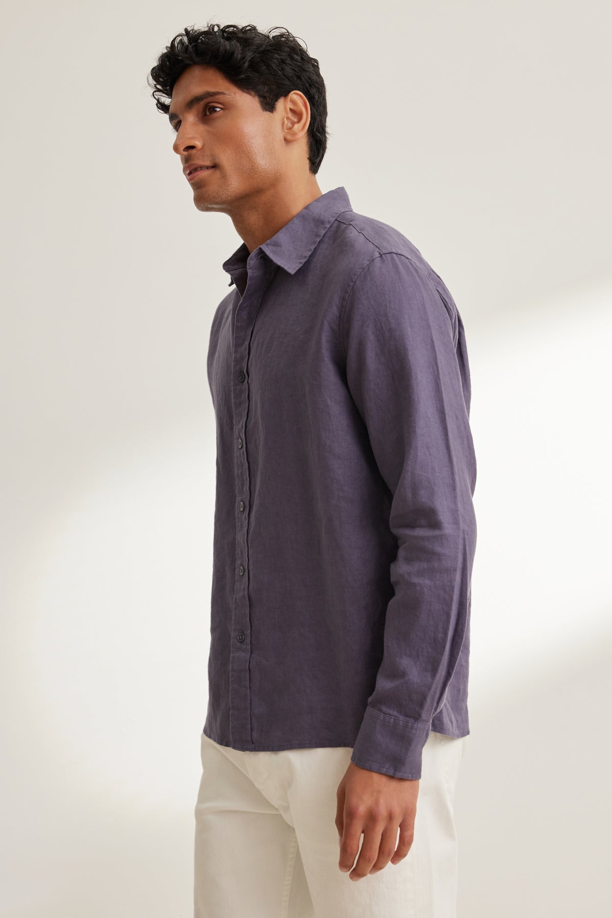 CARUSO LINEN BUTTON-UP SHIRT
