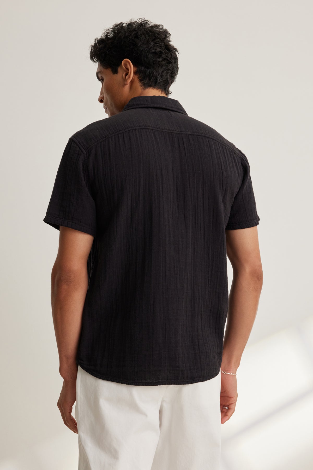 CHRISTIAN COTTON GAUZE BUTTON-UP SHIRT