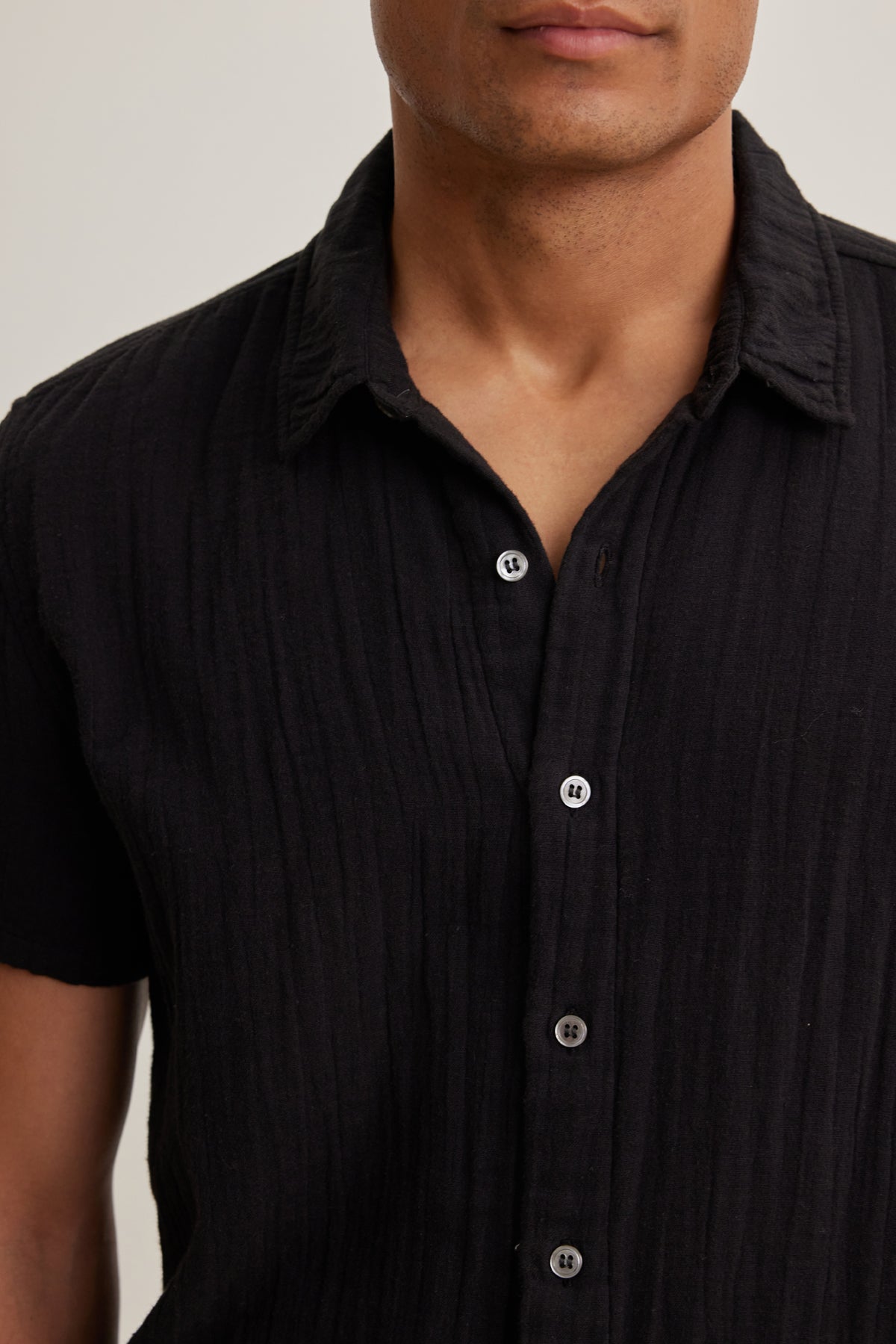 CHRISTIAN COTTON GAUZE BUTTON-UP SHIRT