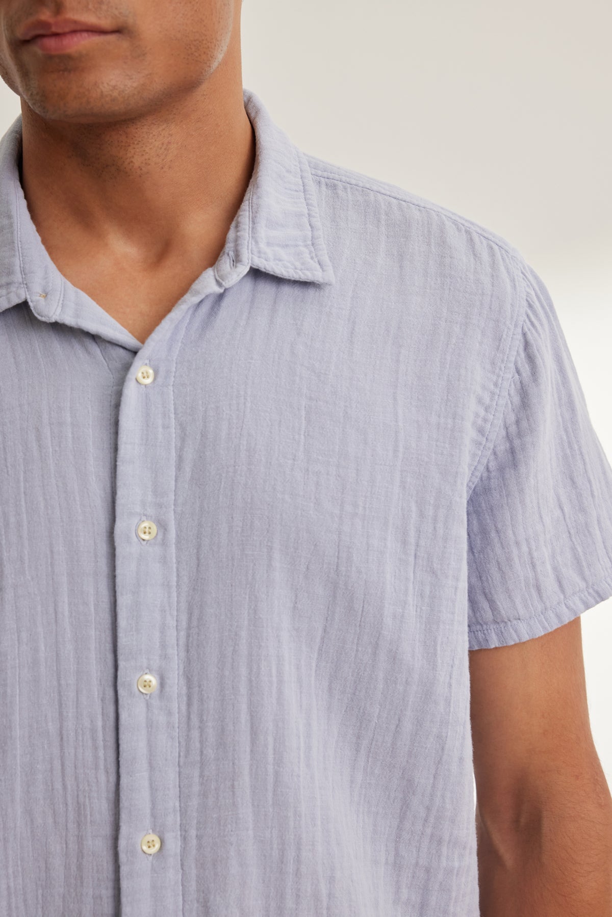 CHRISTIAN COTTON GAUZE BUTTON-UP SHIRT
