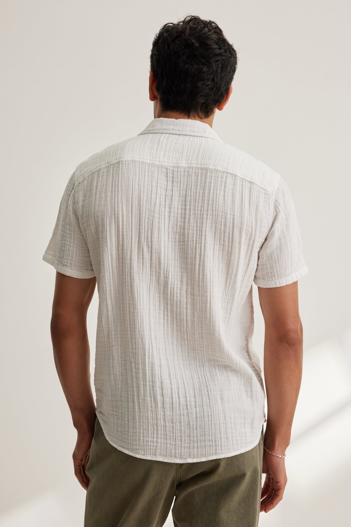 CHRISTIAN COTTON GAUZE BUTTON-UP SHIRT