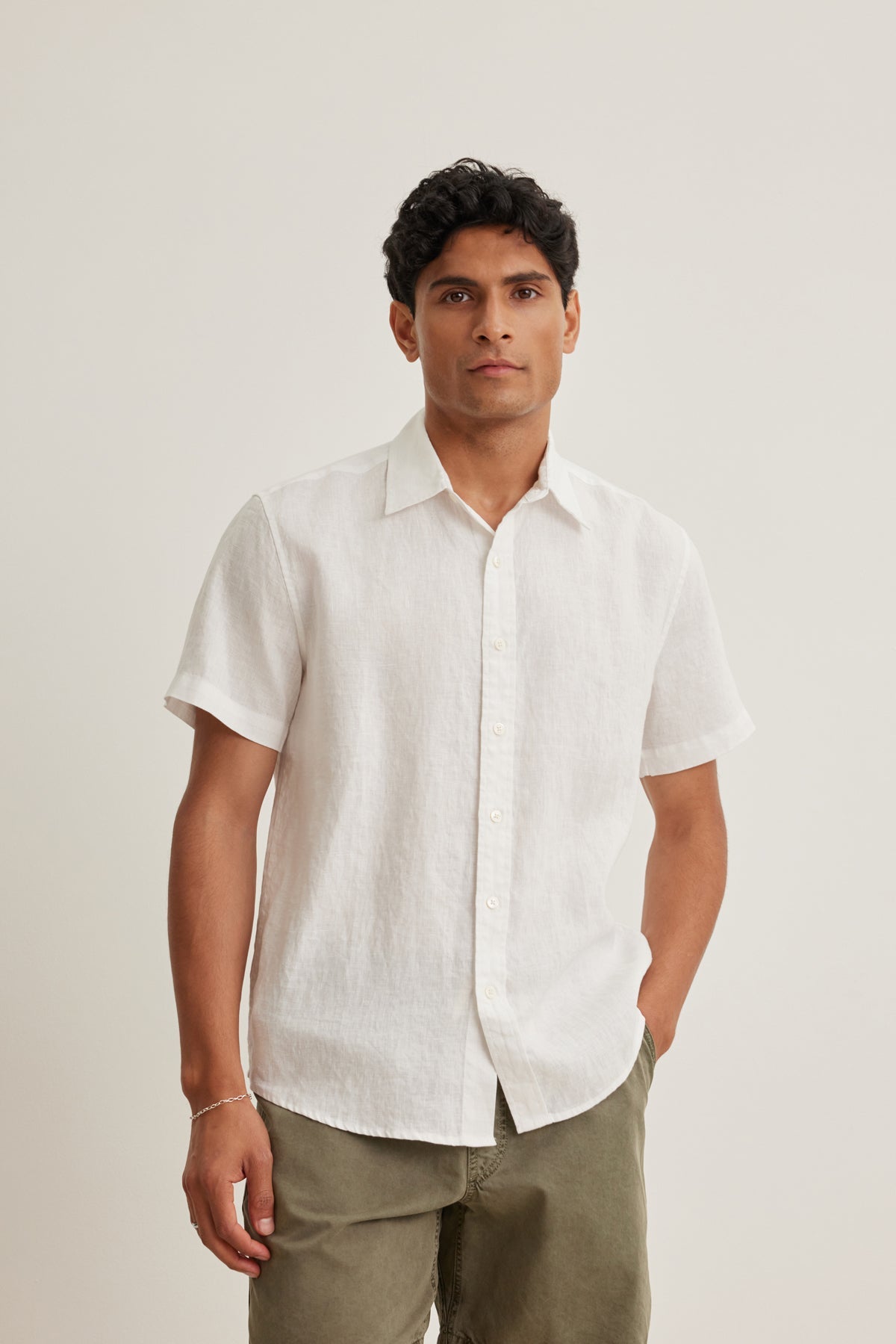 MICAH LINEN BUTTON-UP SHIRT
